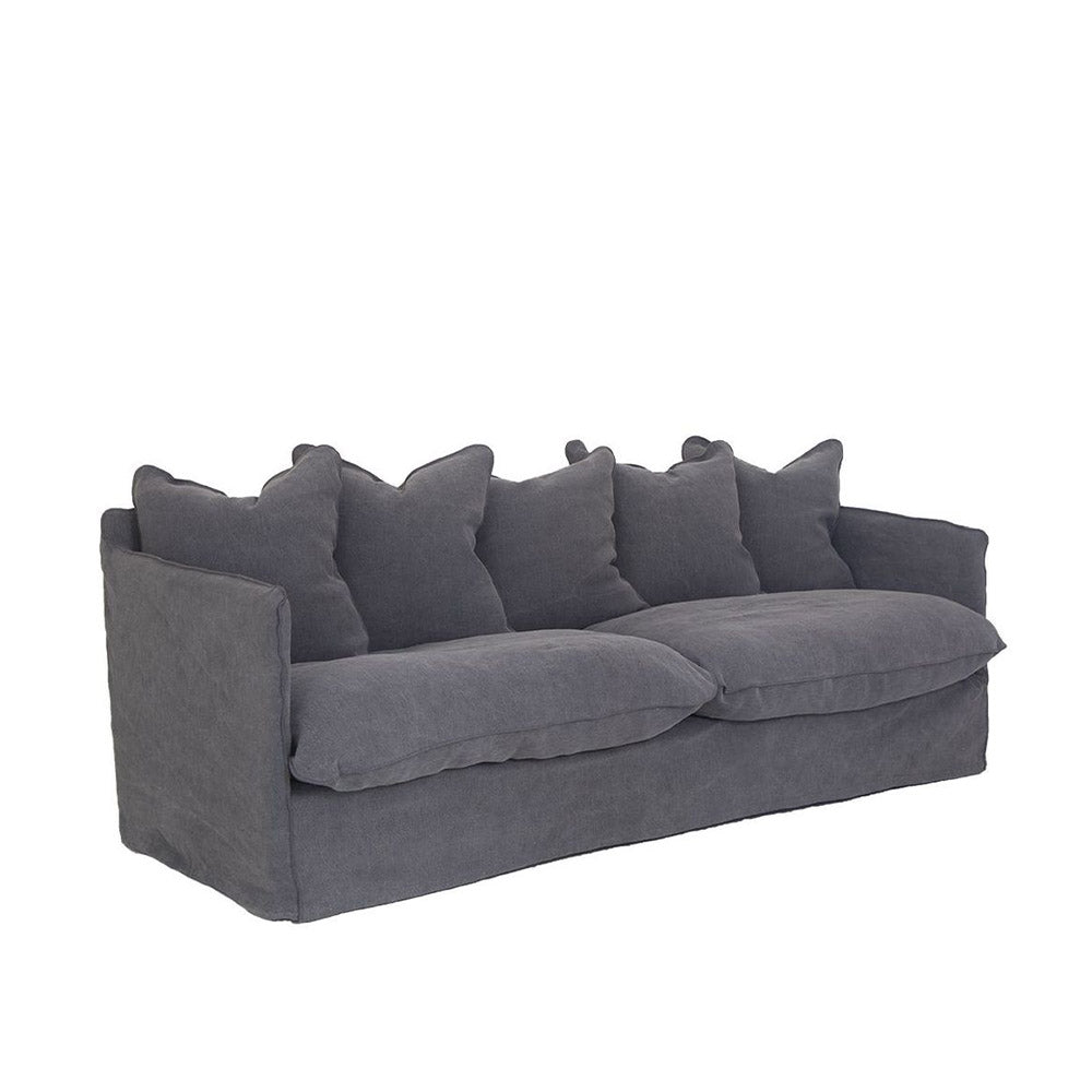 Singita Three Seater Sofa Charcoal | Uniqwa Furniture - Collector Store