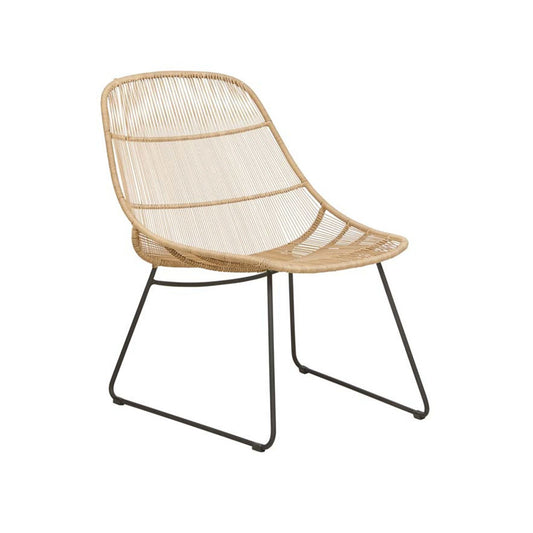 Occasional Outdoor Chair | Granada Scoop Occasional Natural & Licorice - Collector Store