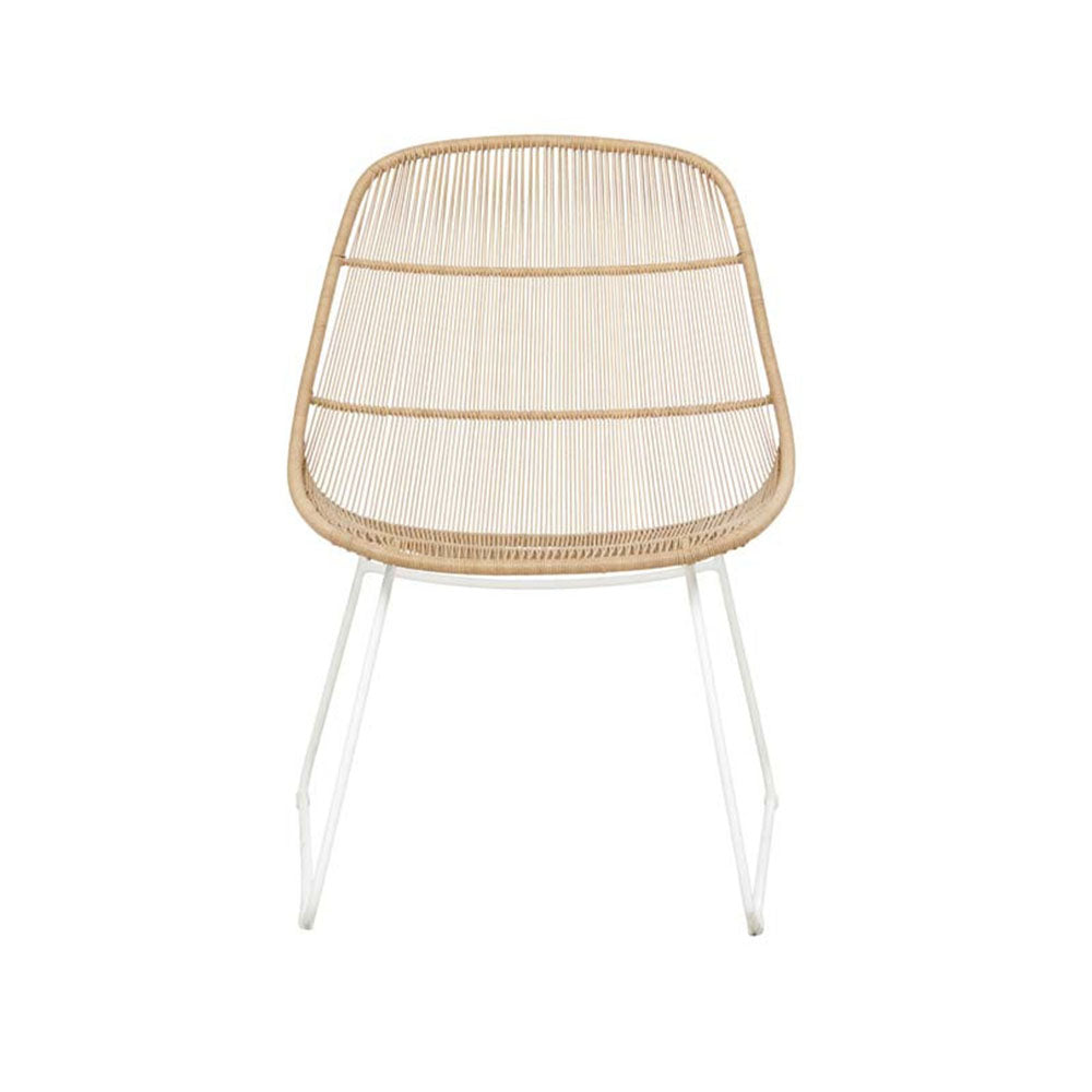 Occasional Outdoor Chair | Granada Scoop Occasional Natural & White - Collector Store