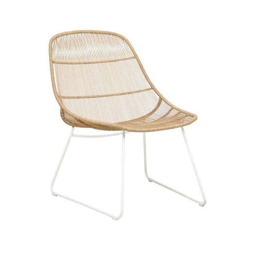 Occasional Outdoor Chair | Granada Scoop Occasional Natural & White - Collector Store