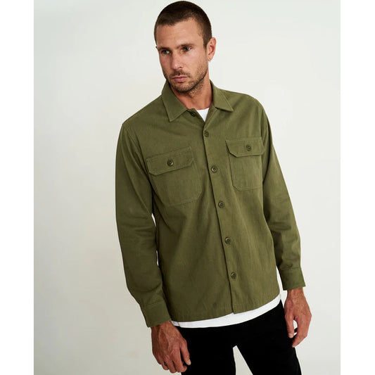 Mr Simple Overshirt  - Army - Collector Store