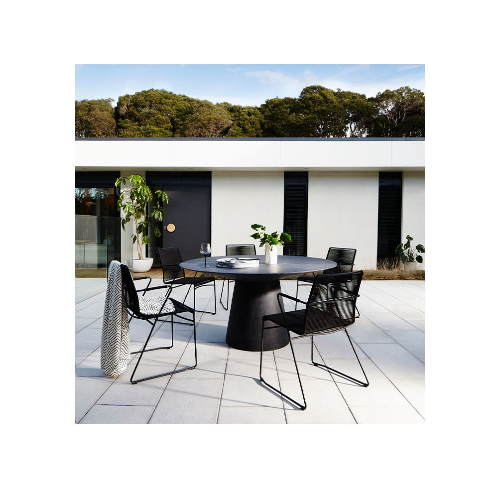 Livorno Outdoor Dining Table Black - Collector Store