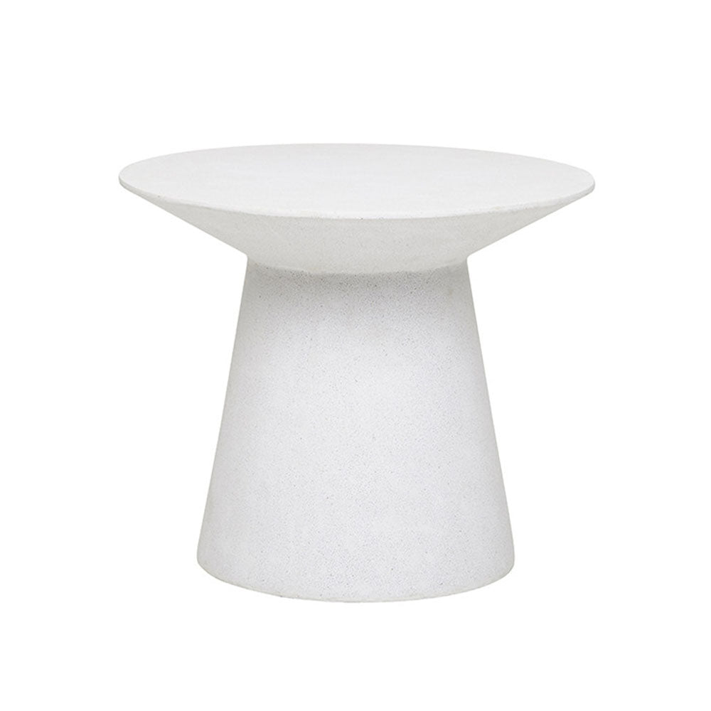 Livorno Outdoor Round Side Table White Speckle - Collector Store